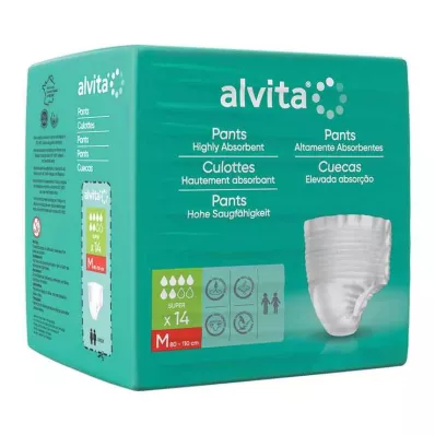 ALVITA Inkontinenssihousut super medium, 14 kpl