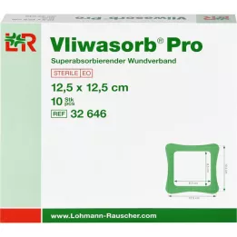 VLIWASORB Pro superabsorb.comp.sterile 12,5x12,5 cm, 10 kpl