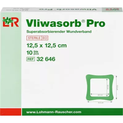 VLIWASORB Pro superabsorb.comp.sterile 12,5x12,5 cm, 10 kpl