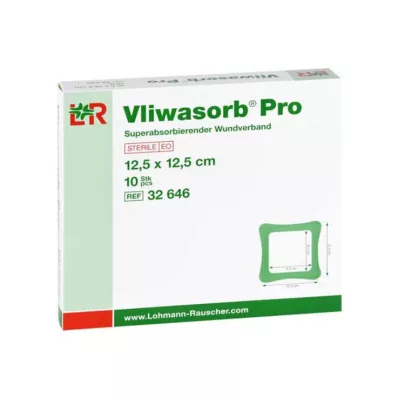 VLIWASORB Pro superabsorb.comp.sterile 12,5x12,5 cm, 10 kpl
