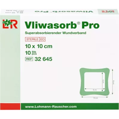 VLIWASORB Pro superabsorb.comp.sterile 10x10 cm, 10 kpl