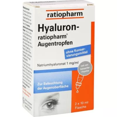 HYALURON-RATIOPHARM Silmätipat, 2X10 ml