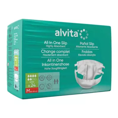ALVITA All-in-one-inkontinenssihousut super medium day, 24 kpl