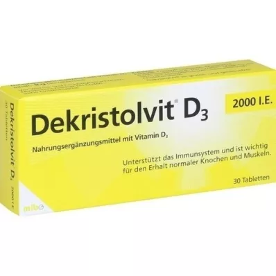 DEKRISTOLVIT D3 2,000 I.U. tabletit, 30 kpl