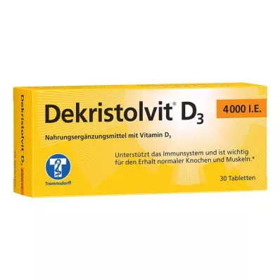 DEKRISTOLVIT D3 4000 I.U. tablettia, 30 kpl