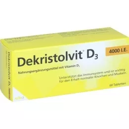 DEKRISTOLVIT D3 4000 I.U. tablettia, 60 kpl
