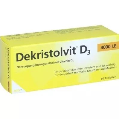 DEKRISTOLVIT D3 4000 I.U. tablettia, 60 kpl