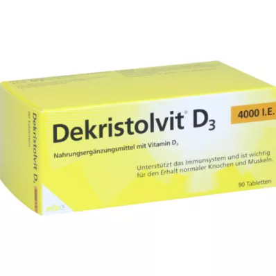 DEKRISTOLVIT D3 4000 I.U. tablettia, 90 kpl