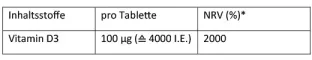 Instructions for use for Dekristolvit D3 4 000 IU tabletit, 90 kpl - 3