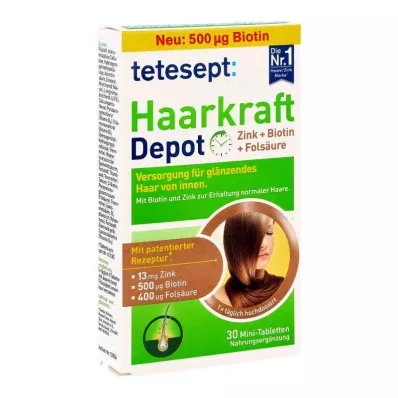 Tetesept Haarkraft Depot kalvopäällysteiset tabletit (30 kpl) Tetesept Haarkraft Depot kalvopäällysteiset tabletit (30 kpl)