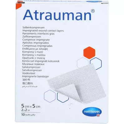 ATRAUMAN 5x5 cm steriilit kompressit, 10 kpl