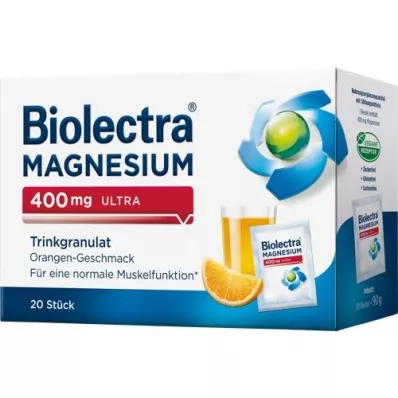 BIOLECTRA Magnesium 400 mg ultra Trinkgran.Orange, 20 kpl