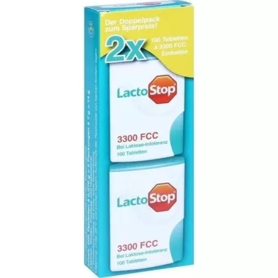 LACTOSTOP 3,300 FCC Tabletit Click Dispenser Dop.Pa., 2X100 kpl