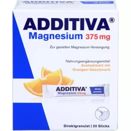 ADDITIVA Magnesium 375 mg Sticks Orange, 20 kpl