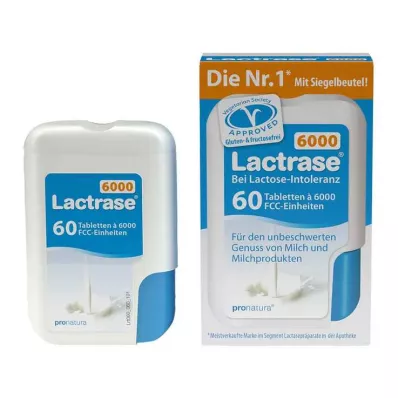 LACTRASE 6 000 FCC Tabletit napsautettavassa annostelijassa, 60 kpl