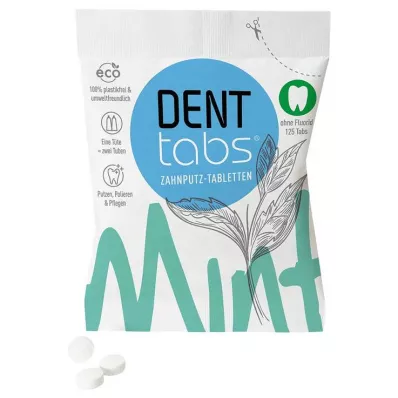 Denttabs hammastahnatabletit stevia-minttu fluoriditon, 125 kpl
