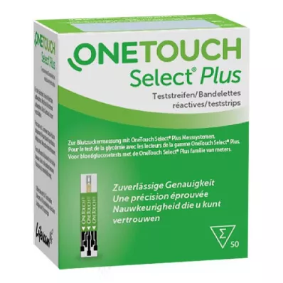ONE TOUCH Select Plus -verensokeritestiliuskat, 50 kpl