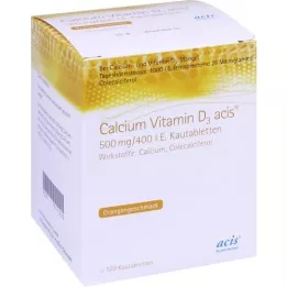 CALCIUM VITAMIN D3 acis 500 mg/400 I.U. purutabletti, 100 kpl