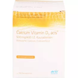 CALCIUM VITAMIN D3 acis 500 mg/400 I.U. purutabletti, 120 kpl
