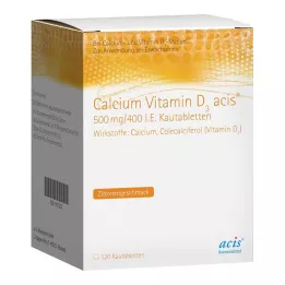 CALCIUM VITAMIN D3 acis 500 mg/400 I.U. purutabletti, 120 kpl
