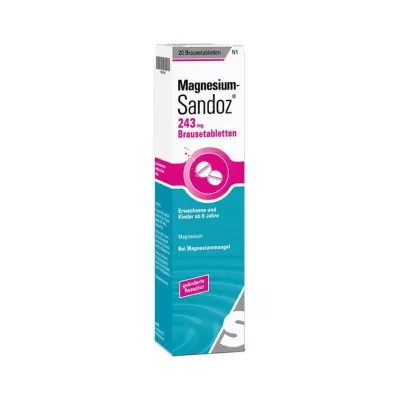 MAGNESIUM SANDOZ 243 mg poreainetabletit, 20 kpl MAGNESIUM SANDOZ 243 mg poreainetabletit, 20 kpl