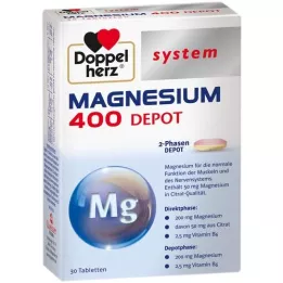 DOPPELHERZ Magnesium 400 Depot järjestelmätabletit, 30 kpl