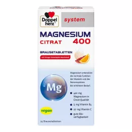 DOPPELHERZ Magnesium 400 Citrate -järjestelmä Hehkutettu tabletti, 24 kpl