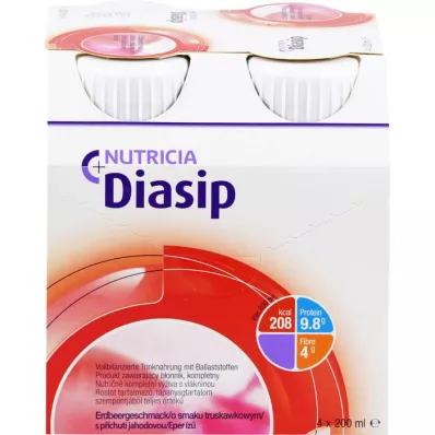 DIASIP Mansikan maku, 4X200 ml