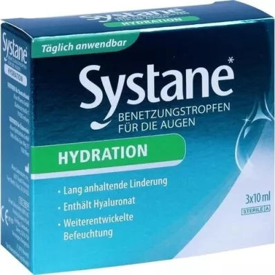 SYSTANE HYDRATION Kostutustipat silmille, 3X10 ml