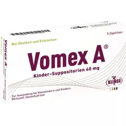 VOMEX A Lasten peräpuikot 40 mg, 5 kpl