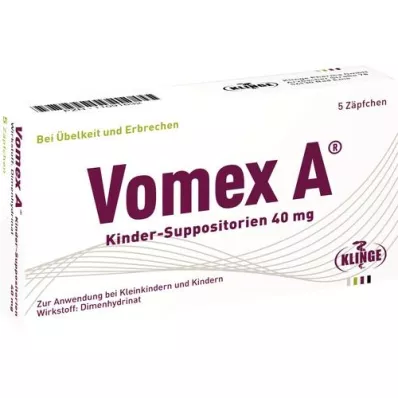 VOMEX A Lasten peräpuikot 40 mg, 5 kpl