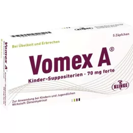 VOMEX A Lasten peräpuikot 70 mg forte, 5 kpl