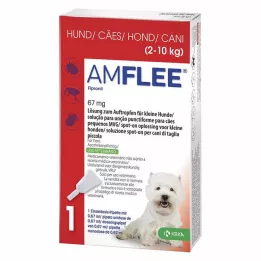 AMFLEE 67 mg pistemäinen liuos pienille koirille 2-10 kg, 3 kpl