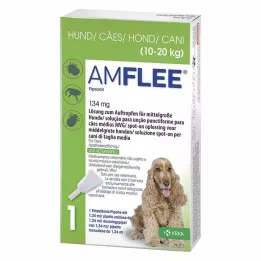 AMFLEE 134 mg pistemäinen liuos keskikokoisille koirille 10-20 kg, 3 kpl
