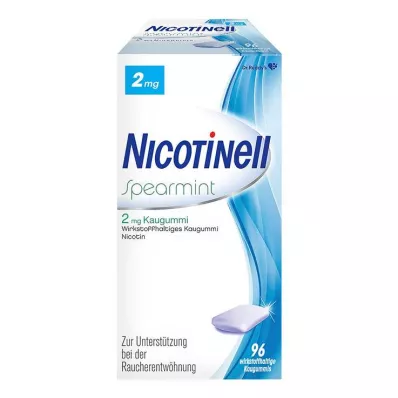 NICOTINELL Spearmint-purukumi 2 mg, 96 kpl NICOTINELL Spearmint-purukumi 2 mg, 96 kpl