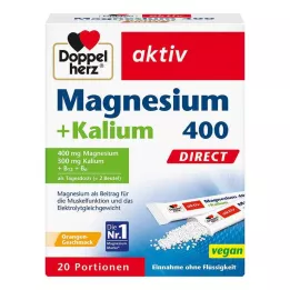 DOPPELHERZ Magnesium+kalium DIRECT annospussi, 20 kpl