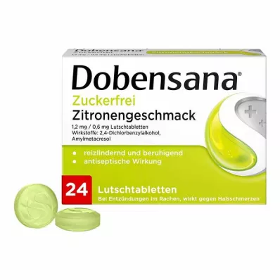 Dobensana® sokerittomat sitruunan makuiset pastillit, 24 kpl