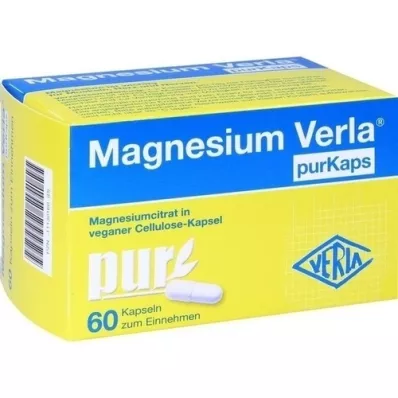 MAGNESIUM VERLA purKaps vegaaniset kapselit suun kautta nautittavaksi, 60 kpl