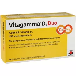 VITAGAMMA D3 Duo 1.000 I.E Vit.D3 150mg Magnes.NEM, 50 kpl