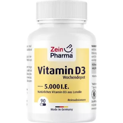 VITAMIN D3 5,000 I.U. viikoittain Depot-kapselit, 90 kpl