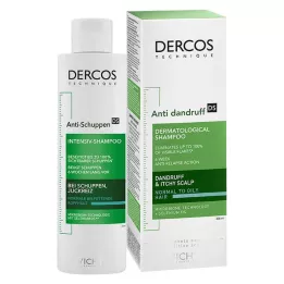 VICHY DERCOS Hilsettä ehkäisevä shampoo rasvoittuvalle päänahalle, 200 ml