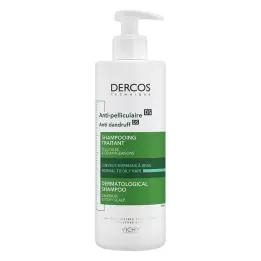 VICHY DERCOS Hilsettä ehkäisevä shampoo rasvaiselle päänahalle, 390 ml