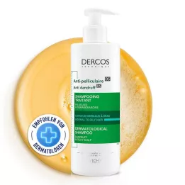 VICHY DERCOS Hilsettä ehkäisevä shampoo rasvaiselle päänahalle, 390 ml