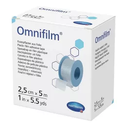 OMNIFILM Kiinnityskipsikalvo 2,5 cm x 5 m, 1 kpl