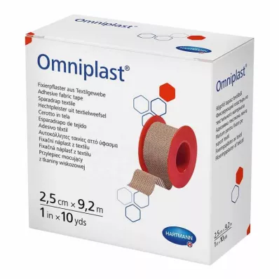 Omniplast kiinnityskipsi tekstiilin paino 2,5 cmx9,2 m, 1 kpl