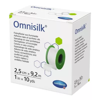 Omnisilk-kiinnityslaastari keinotekoista silkkiä 2,5 cm x 9,2 m, 1 kpl Omnisilk-kiinnityslaastari keinotekoista silkkiä 2,5 cm x 9,2 m, 1 kpl