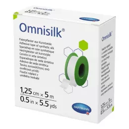 OMNISILK Kiinnityskipsi keinosilkki 1,25 cmx5 m, 1 kpl