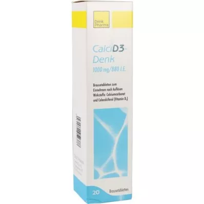 CALCI D3-Denk 1,000 mg/880 I.U. Poreilevat tabletit, 20 kpl