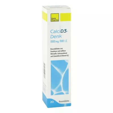 Calci D3-Denk 1000 mg / 880 IU poretabletit, 20 kpl