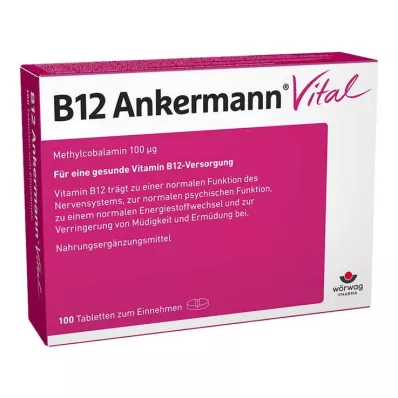 B12 Ankermann Vital tabletit, 100 kpl B12 Ankermann Vital tabletit, 100 kpl